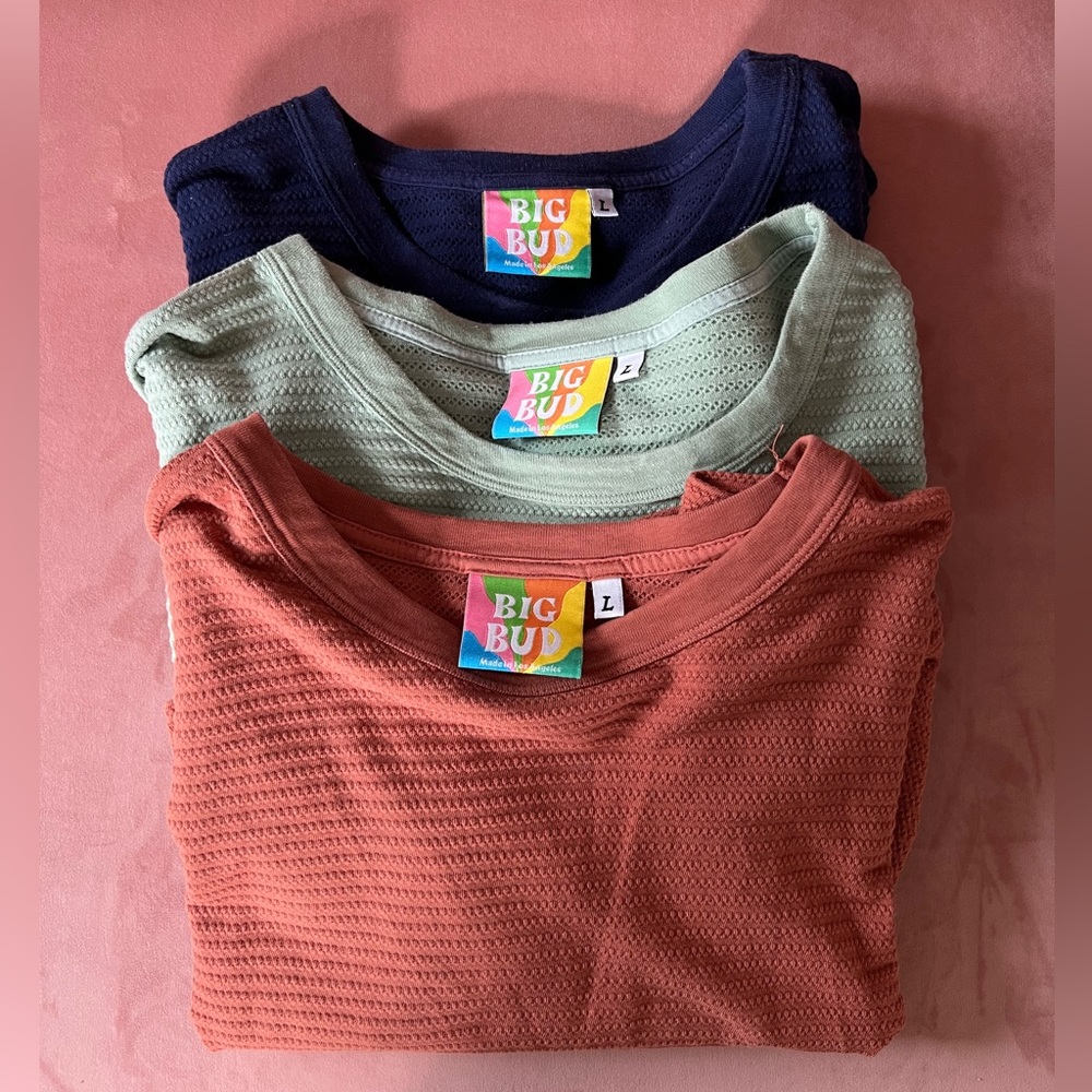 Big Bud Press Cropped Honeycomb Tees - Set of Three